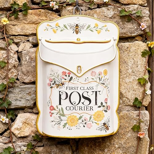 Miniatura 4 de Buzón de montaje en pared para exteriores, buzón vintage para puerta de metal, buzón de puerta de metal, estilo antiguo, dije nostálgico para