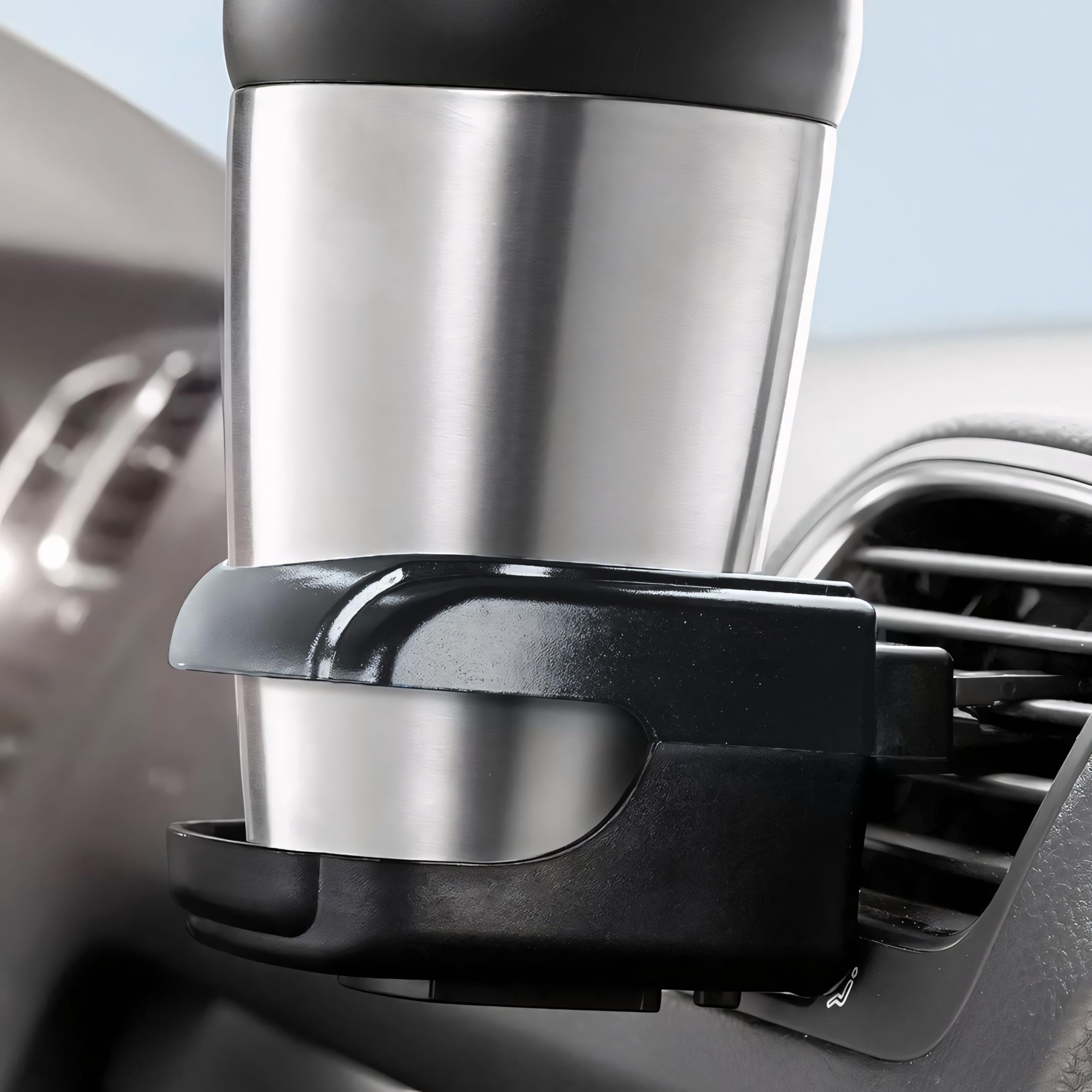 2 Porte-Gobelets Voiture Noir - Fixation Fenêtre, Max 7cm - Pour Canettes, Tasses, Bouteilles
