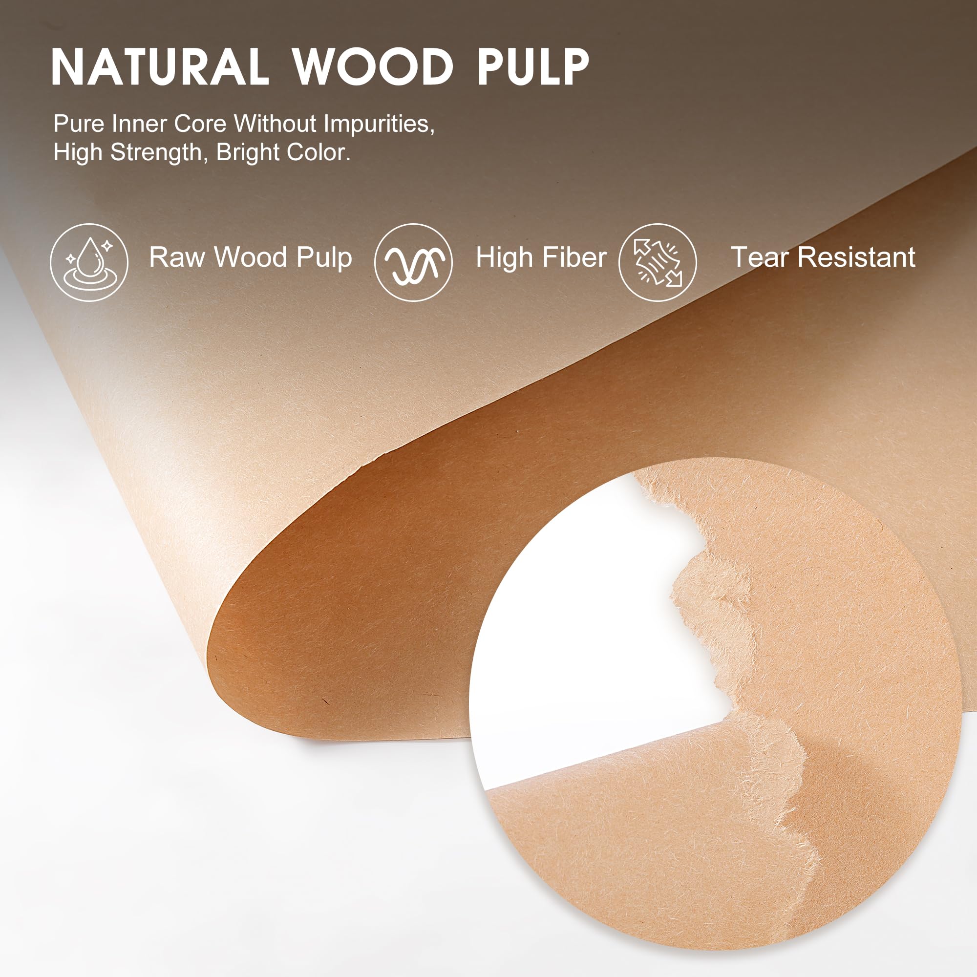 Juvale Packpapier-Rolle - 30,5 M Kraftpapier Für Geschenke, Basteln & Versand | Braun | 30,5 Cm Breit