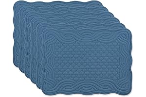 Quilted Placemats Set of 4: Charming Farmhouse Kitchen Table Linens