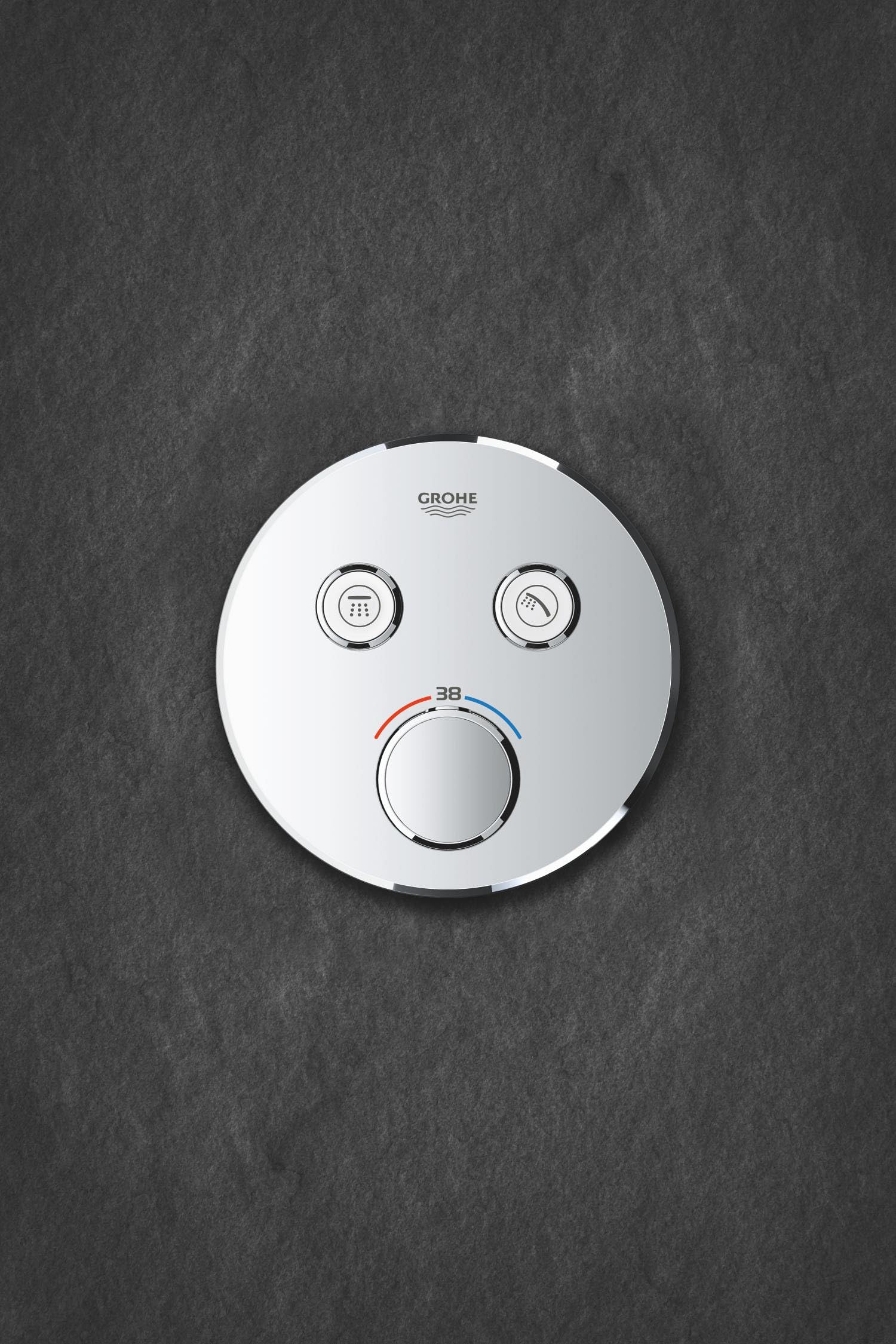 GROHE Grohtherm SmartControl Miscelatore Termostatico a 2 Vie, Cromo, Rotondo 29119000