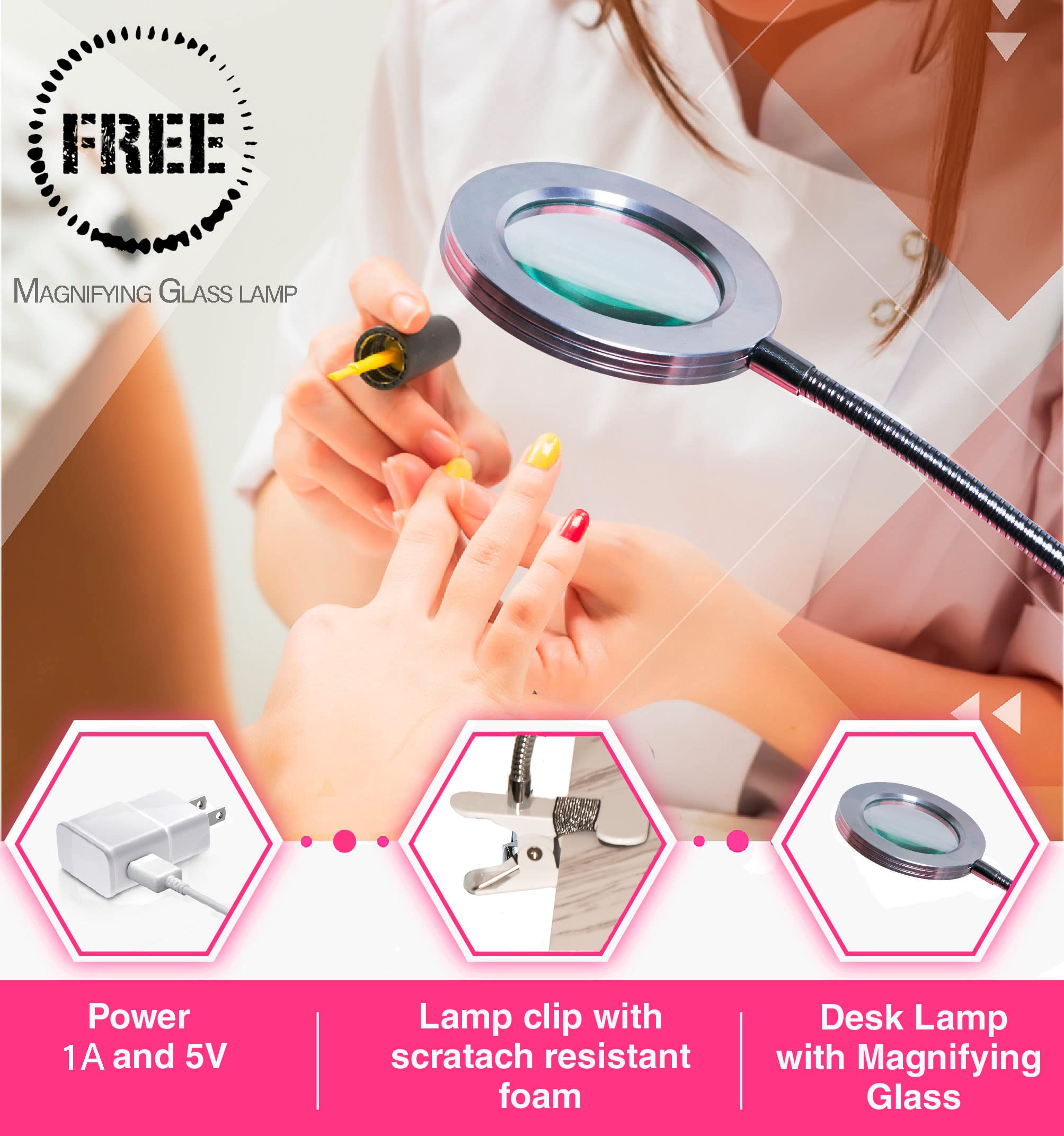 Portable Nail Table for Technician with Folding Function. Manicures