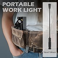 Vista 5 de Luz de trabajo LED, luz magnética de cuello de cisne de 500 lúmenes, linterna LED flexible con zoom, luz impermeable para el lugar de trabajo