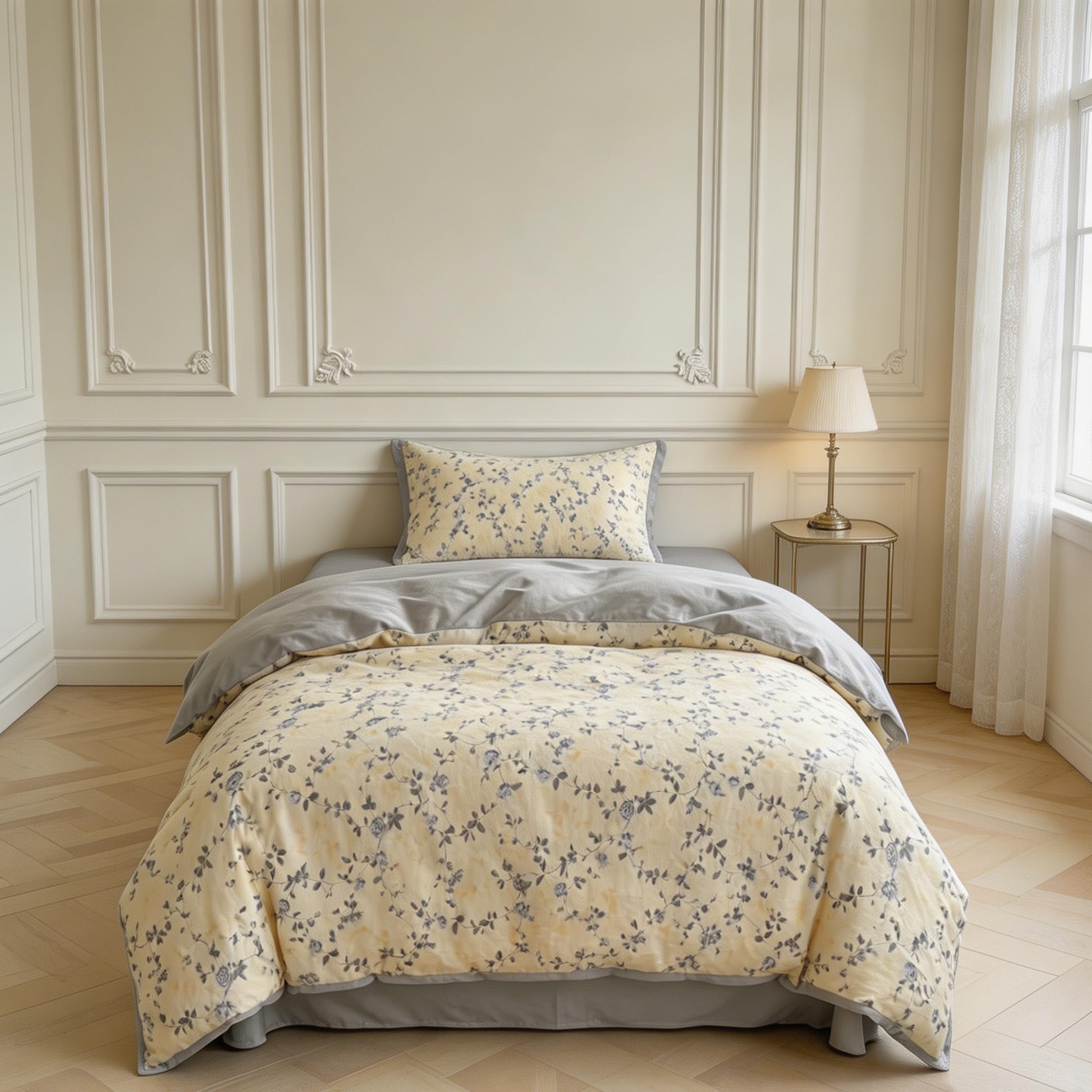 Housse de couette florale 140x200 pour créer une ambiance de chambre romantique française