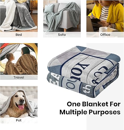 Miniatura 7 de Regalos para papá manta de 60 x 50 pulgadas, regalos para papá de hija hijo, regalo de cumpleaños para papá, regalo de papá para el día del padre