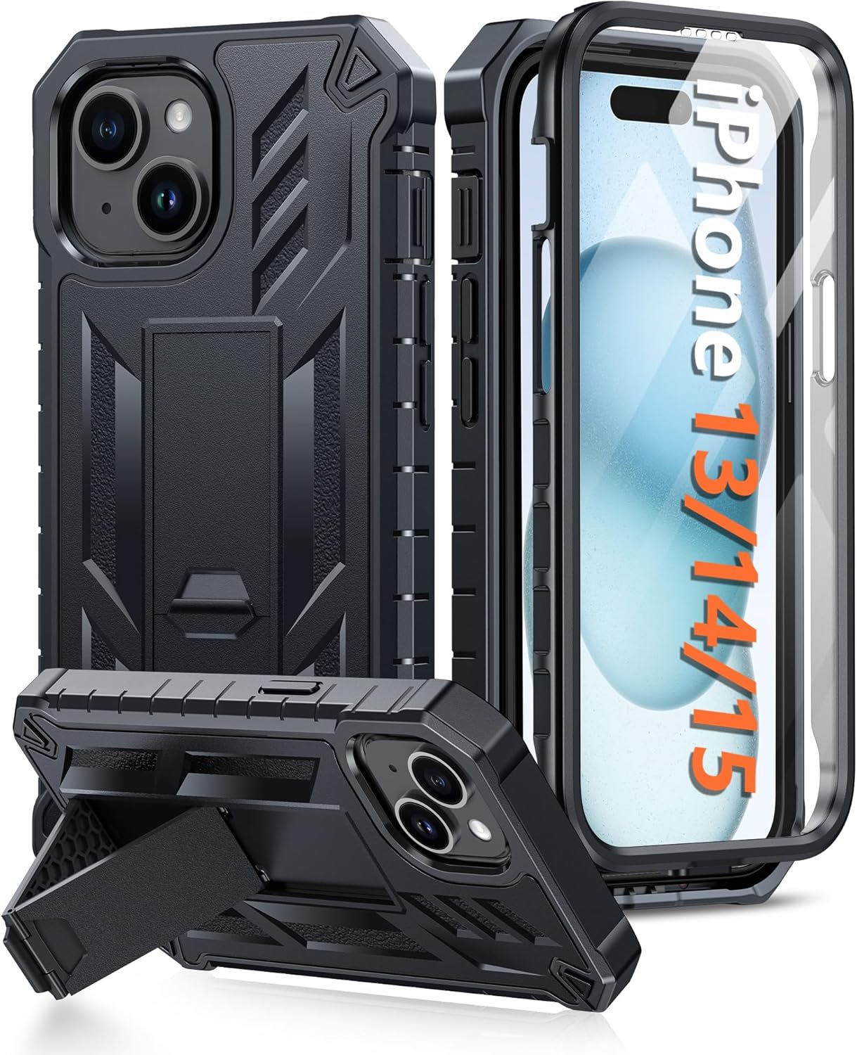 FNTCASE for iPhone 15/14/13 Case: Shockproof Military Grade Protective Cover with Kickstand – Dual L… FNTCASE for iPhone 15/14/13 Case: Shockproof Military Grade Protective Cover with Kickstand – Dual L…