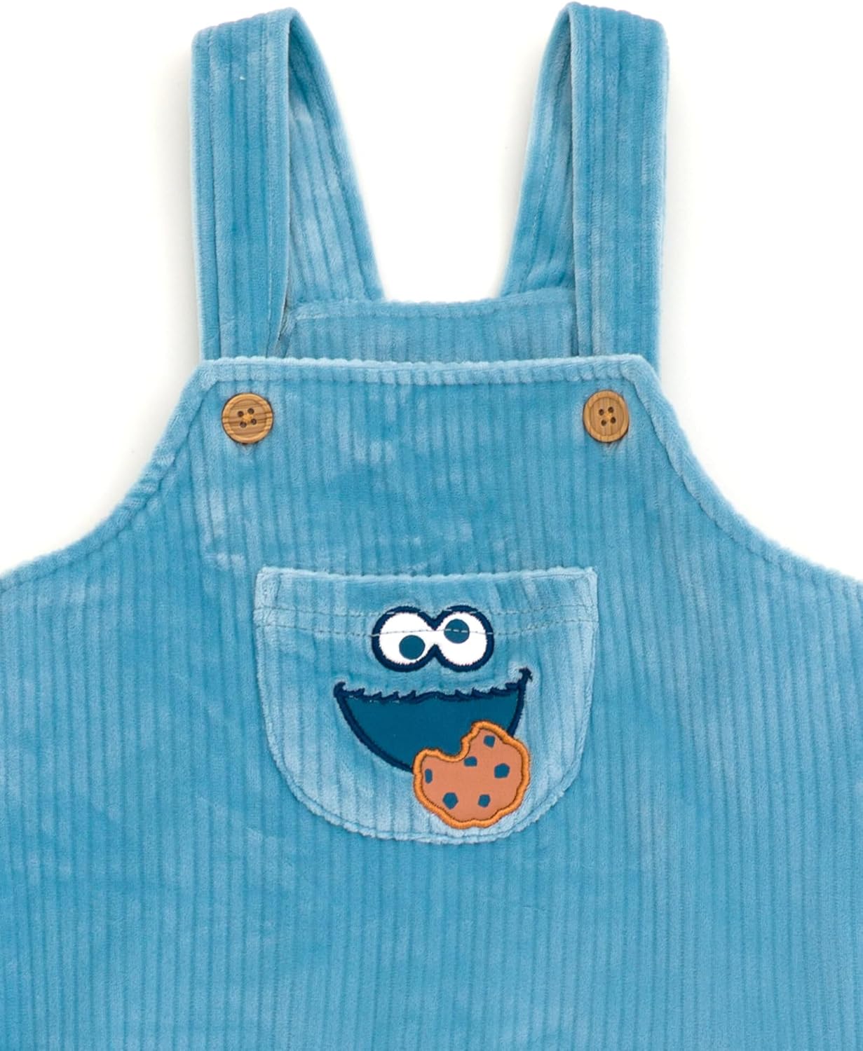 Sesame Street Baby Corduroy Ribbed Overall and T-Shirt Outfit Set Newborn to Infant Sizes (Newborn - 24 Months) - Image 5