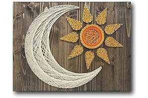 String Art Sun and Moon American Made Kit (DIY Rings Craft Kit...
