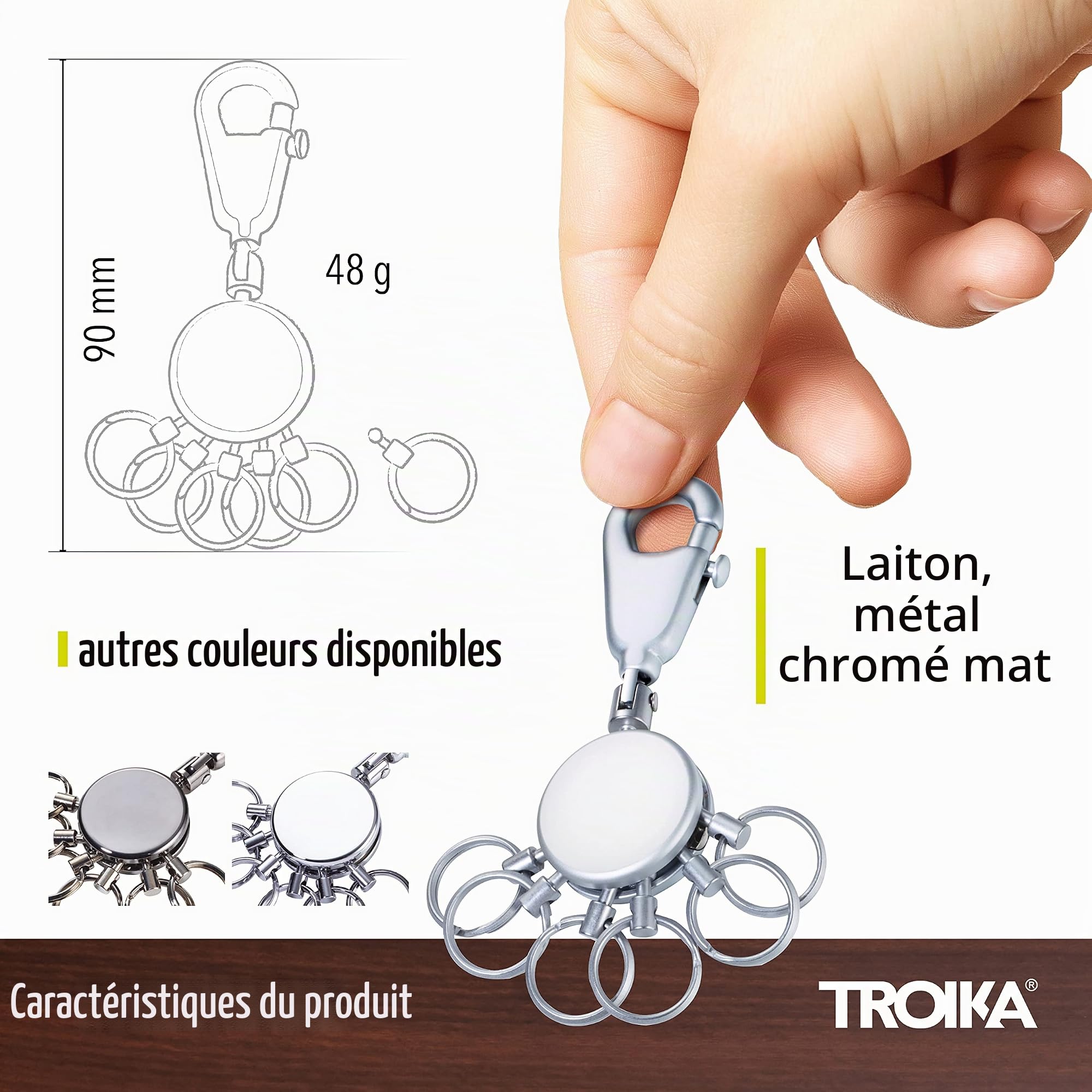 TROIKA Patent Porte-clés. Mixte (lot de 1)
