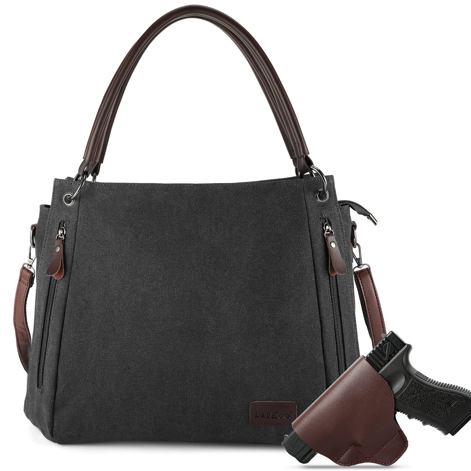 Concealed Carry Crossbody bag with removable pistol holster for women handbag Hobo purses Tote Bag