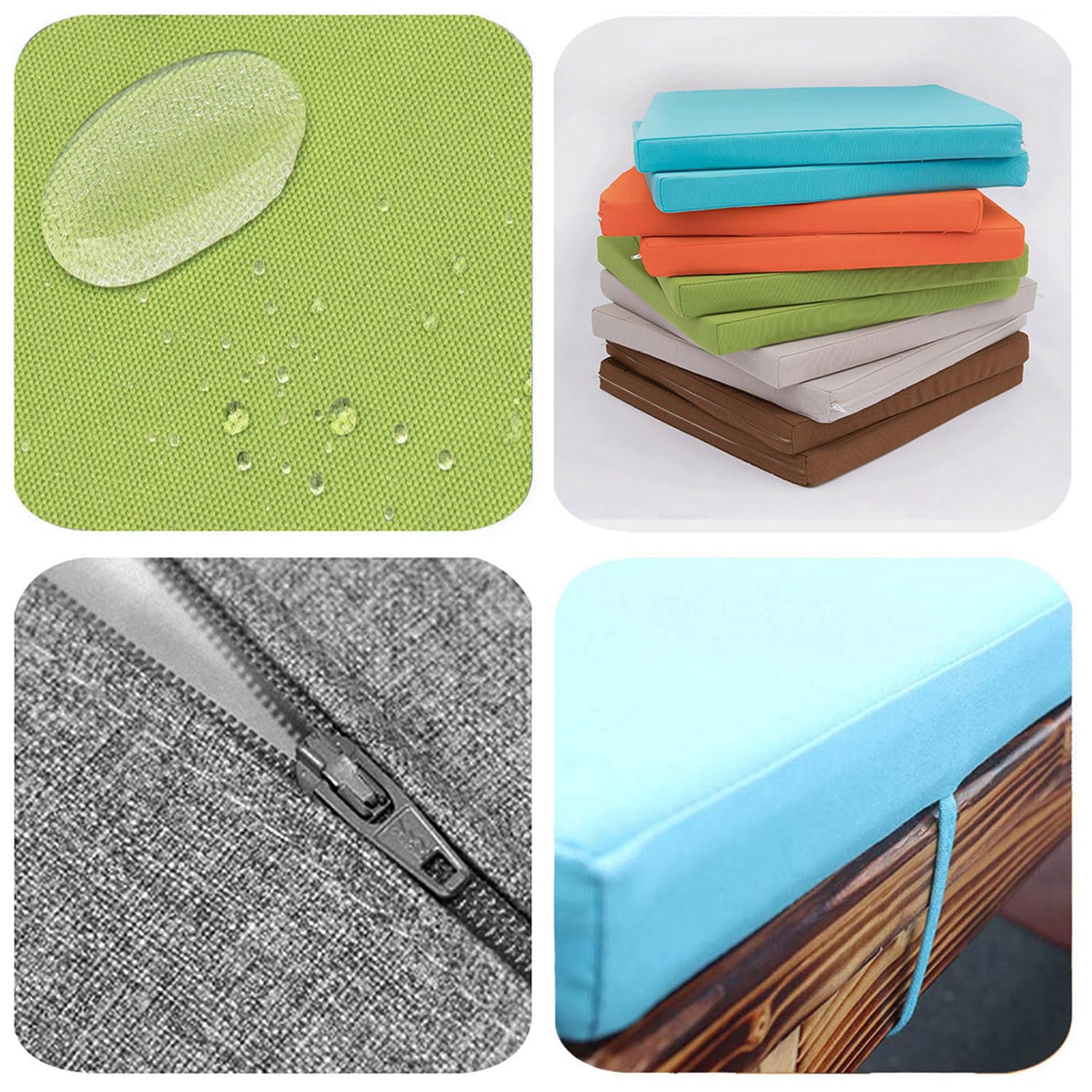 Sangles épaisses imperméables pour banc de jardin 23 places - Utilisation en intérieur et extérieur - 70 x 40 x 5 cm - Marron - Parfait pour terrasse, balancelle, maison et cour