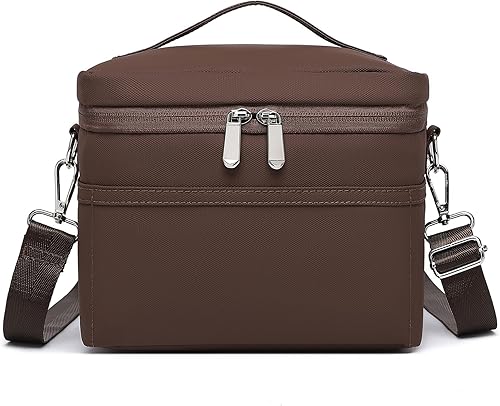 Miniatura 10 de Bolsa de almuerzo aislada para mujeres adultas Lonchera ligera impermeable Lonchera suave enfriadora Bolsas de almuerzo reutilizables para el