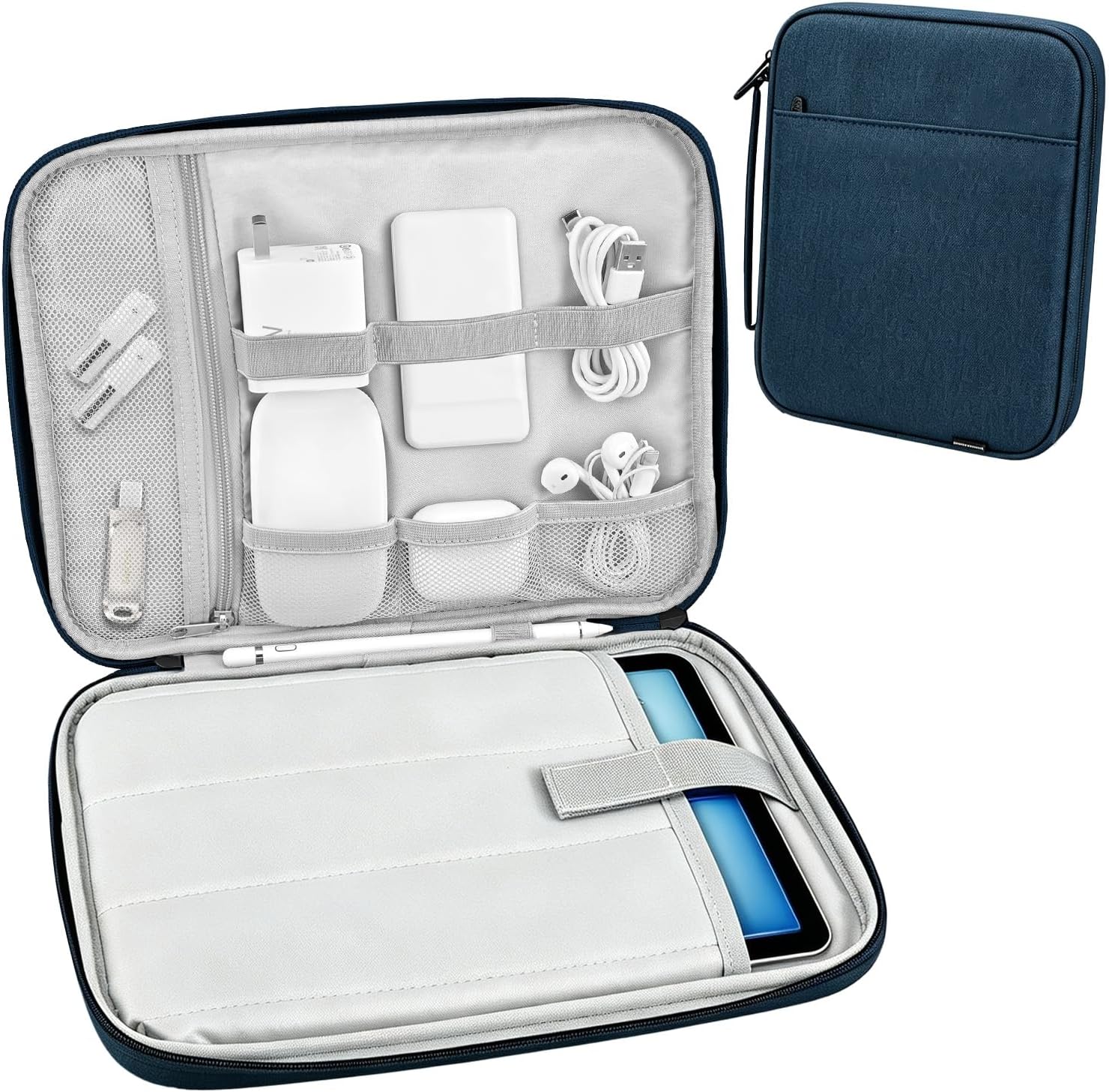 Dadanism 9-11 Inch Tablet Sleeve Padded Carrying Case with Handle, Blue