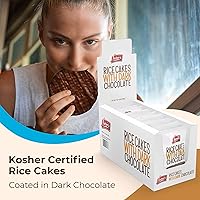 Vista 3 de LIEBERS - Pasteles de arroz de chocolate negro, paquete de aperitivos, paquete de regalo, sin lácteos kosher, sin gluten, total de 24 pasteles