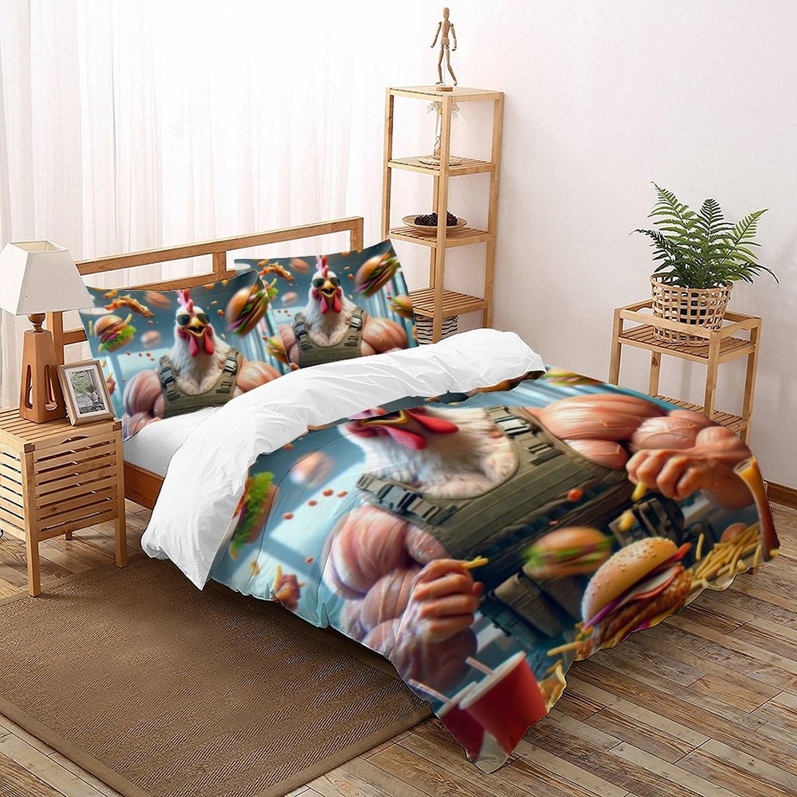 Housse de couette animaux 3D microfibre pour en finir avec le lit d'enfant difficile à laver