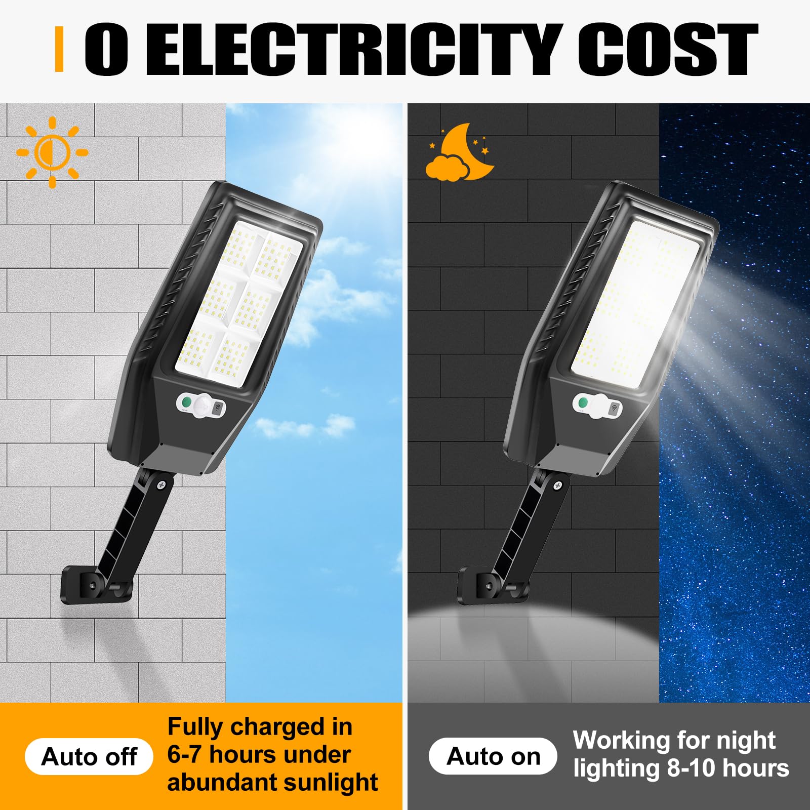 Lendro Solar Street Lights Outdoor Waterproof: 4 Pack Solar