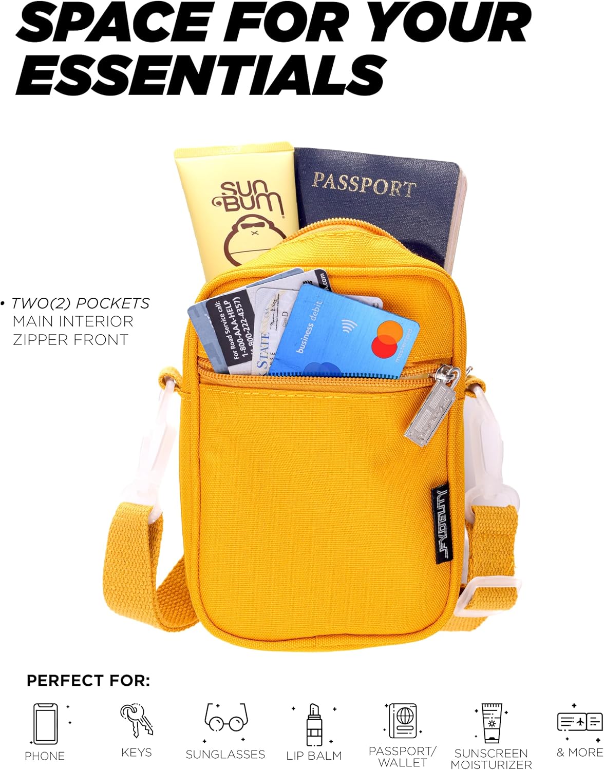 Fydelity Small Crossbody Bags for Women & Men – 80s/90s Small Bum Bag – Stylish Travel & Festival Belt Bag – Ideal Fanny Pack for Daily Fashion – Perfect for Travel & Everyday Wear (88661) - Image 4