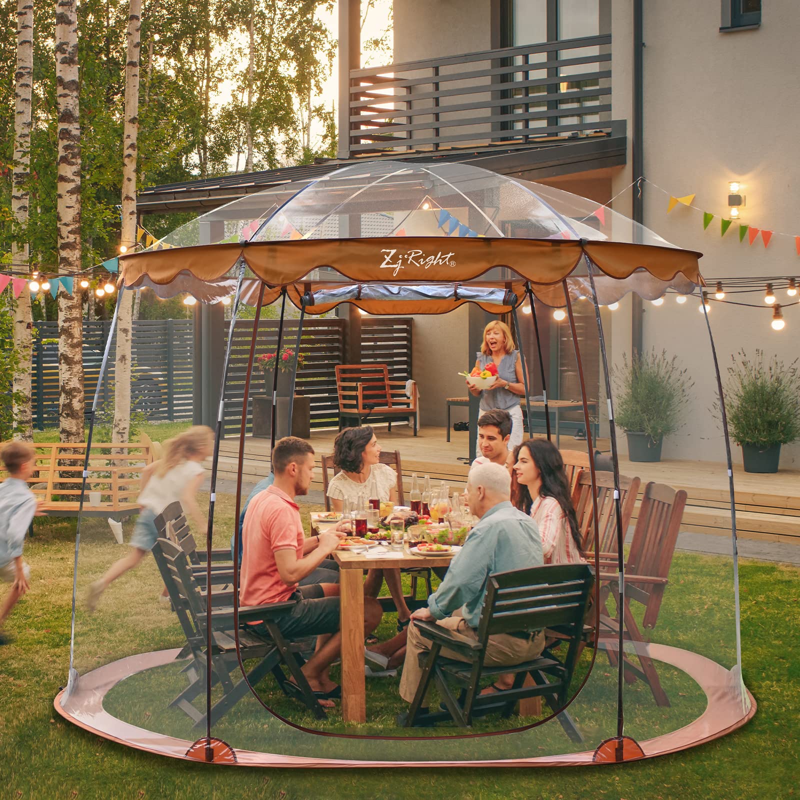 Bubble Clear PVC Tent, Weather Pod for 46 Person, ZJ Right Dining Igloo PVC Tent Oversize