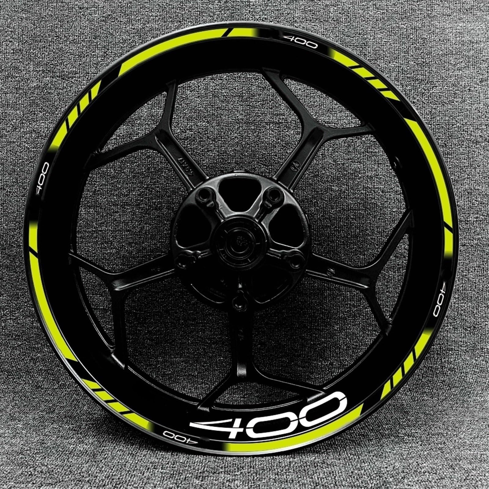 Stickers Motorcycle Accessories Wheel Stickers Reflective Decals Rims for Kawasaki Z400 Z 400(Style 1)