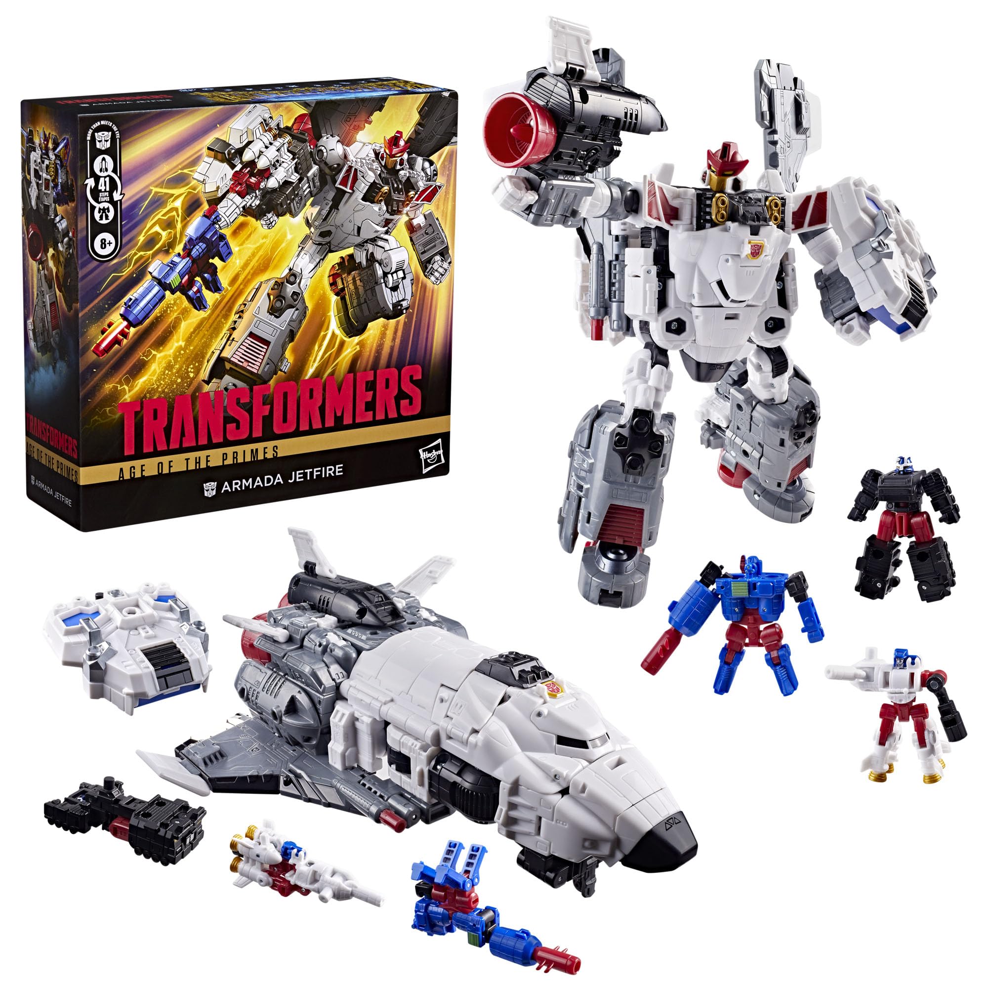 Transformers Age of the Primes Armada Jetfire, Commander Class 8-Inch Converting Action Figure with 3 Mini-Con Figures, Robot Toys for 8+ - 4