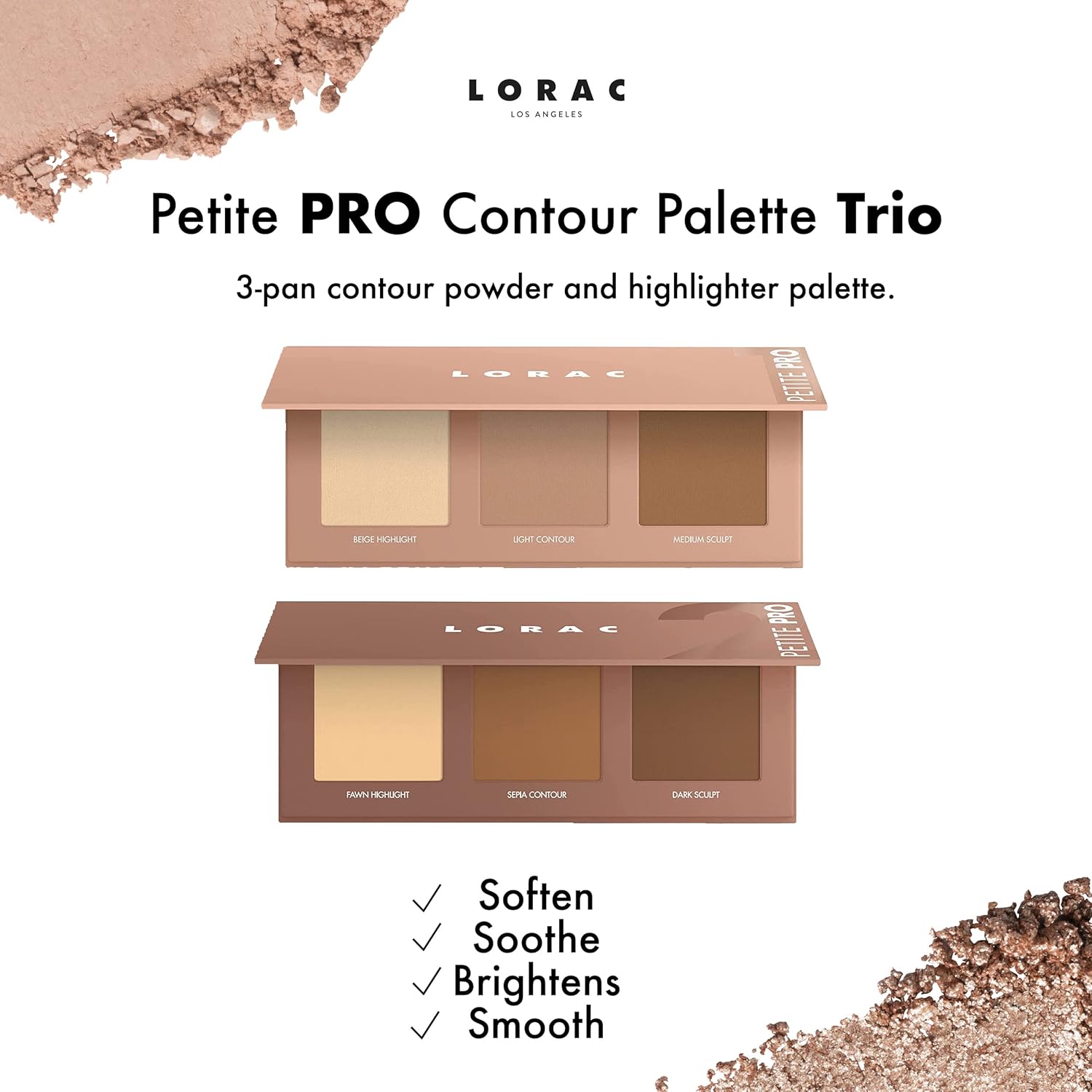 LORAC Petite PRO Contour Powder Palette Highlighter - Image 2
