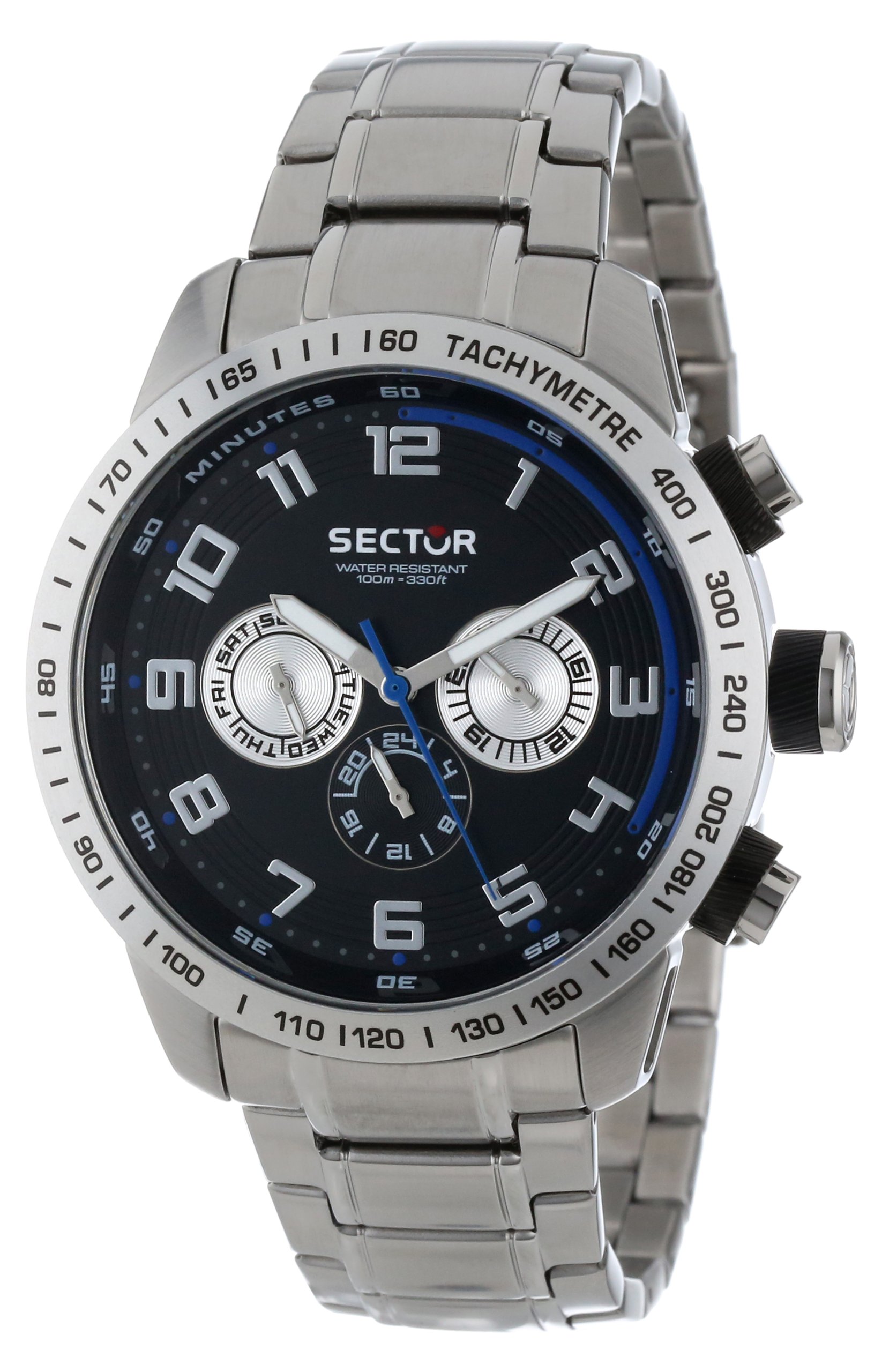 Sector No Limits Orologio Uomo R3271794008 - Cronografo In Acciaio E Pelle, Vetro Zaffiro, 10 ATM - 2