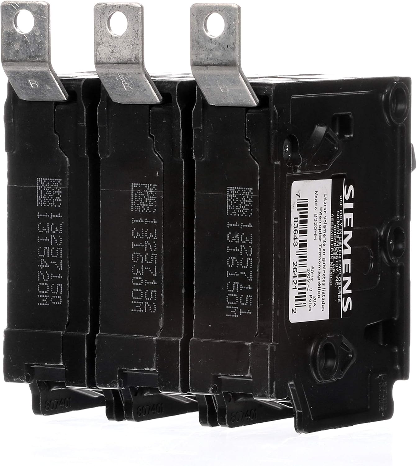 Siemens B320HH 20-Amp Three Pole 240-Volt 65KAIC Bolt in Breaker