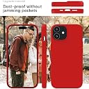 YATWIN Silicone Back Case for iPhone 12/12 Pro, Soft-Touch Phone Back Cover for Apple iPhone 12/12 Pro - Red gallery image