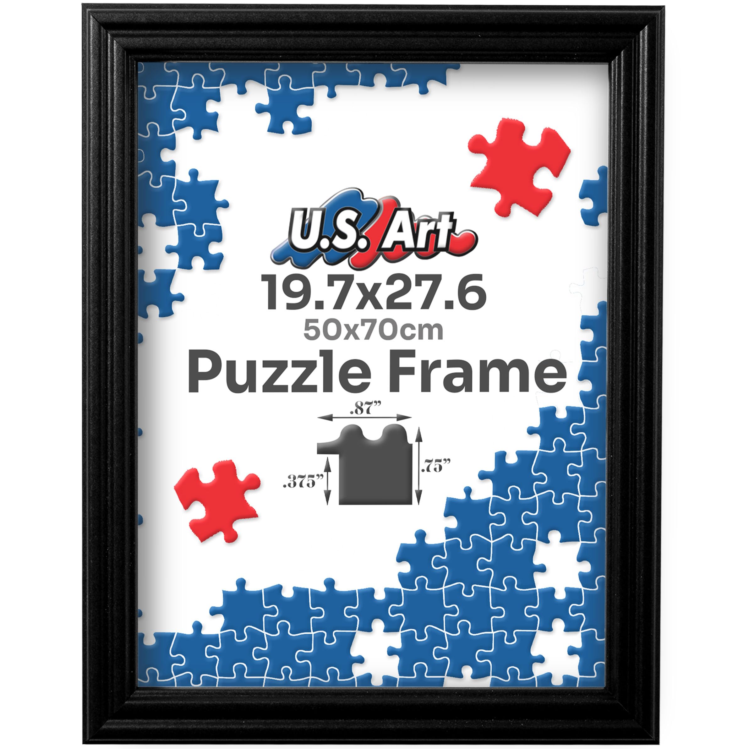 Amazon.com - US Art Black 19.7 x 27.6 Frame, 50x70cm Frame, Jigsaw