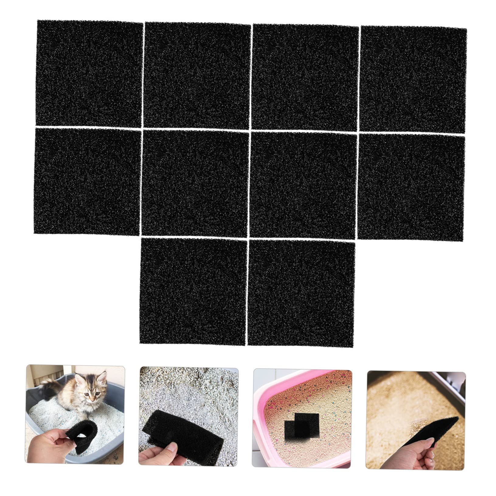 Happyyami 30stücke Aktivkohle Litter Box Filter Austauschbare Deodorizer Für Katzenklo Geruchsneutralisierende Filterpads Langlebig Und Geeignet Für Haustierbereiche Und Abfallbehälter