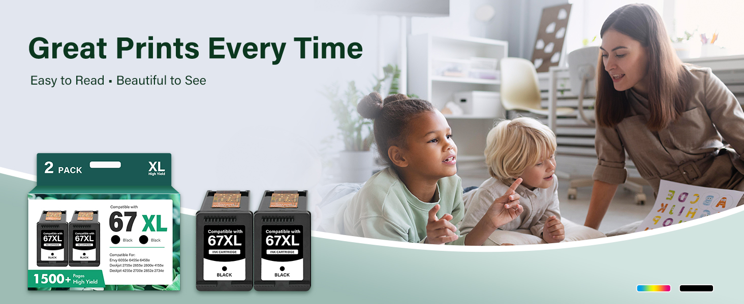 67XL inktcartridges zwart en kleur combo-pakket [hoog