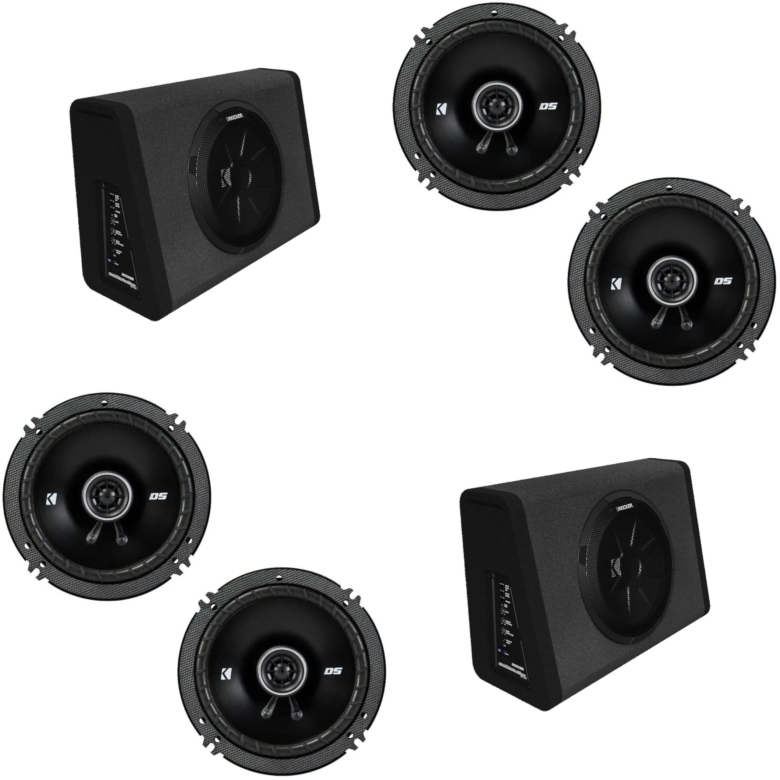 Kicker (2) 11PT250 Powered Enclosure & (2) 43DSC6504 6.5