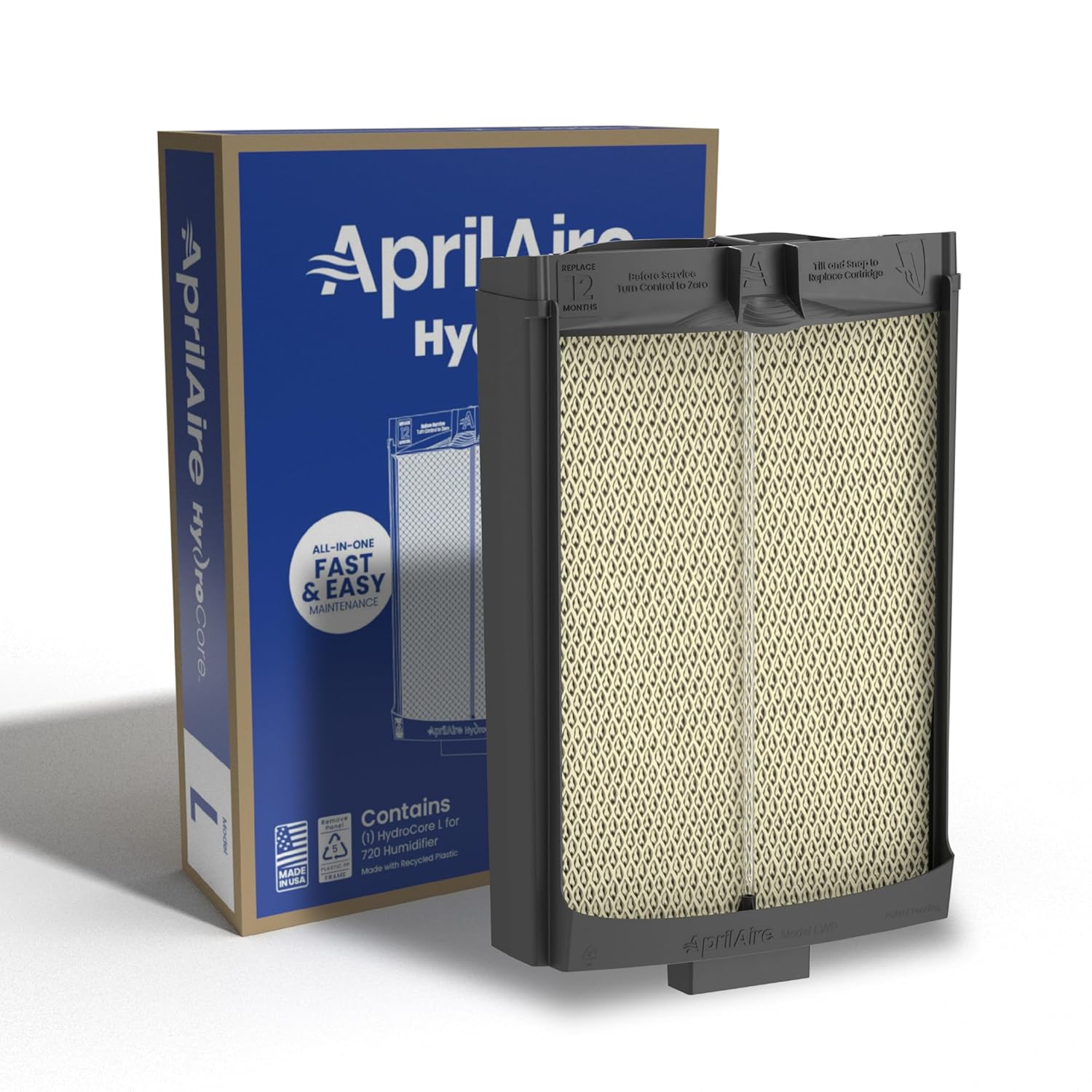 AprilAire L HydroCore One-Piece Replacement Water Panel Filter Cartridge Assembly for 720 Series Whole-House Humidifiers (Pack of 1)