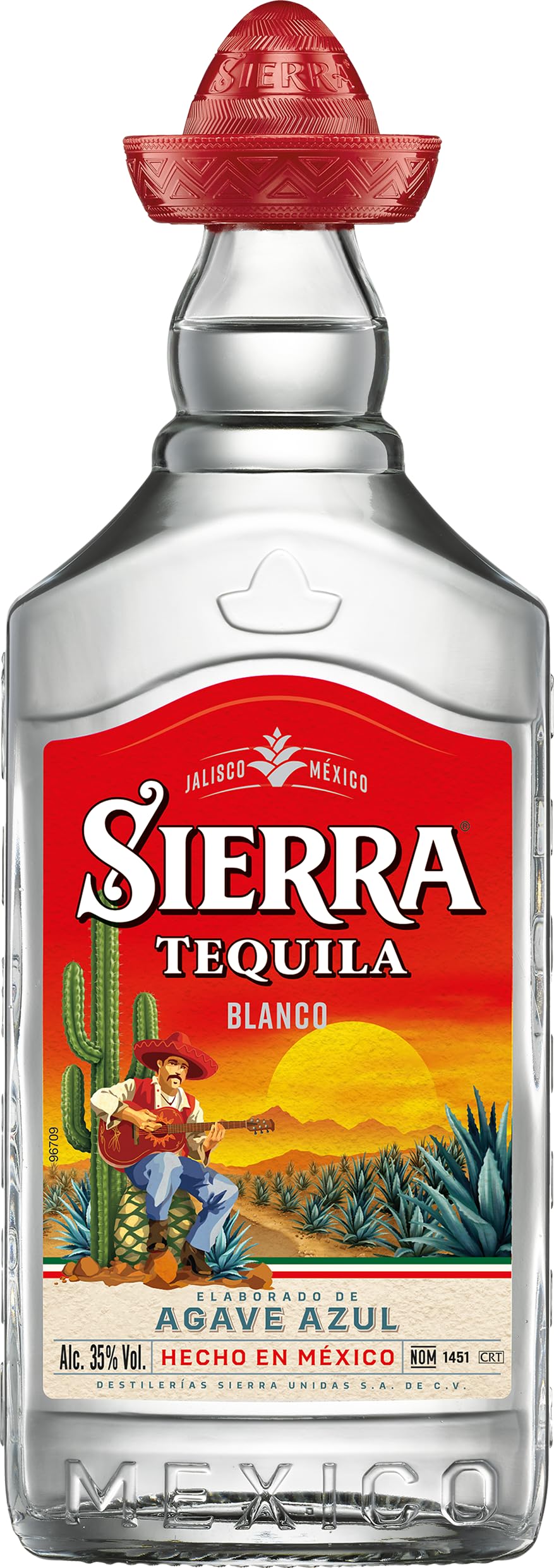 Sierra Tequila, Blanco Tequila | 50 cl | 35% ABV | Fresh Agave & Pepper With Citrus Notes | Ideal As A Shot With Lemon Juice & Salt Or In A Margarita