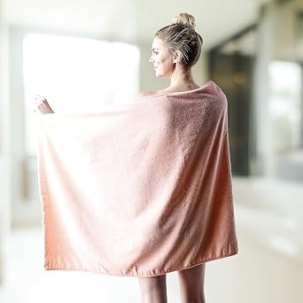 Bucky Spa Quick Drying Microfiber Travel Bath Towel, Peach