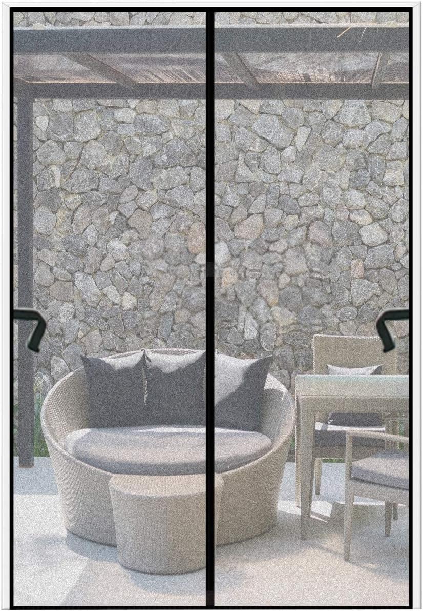 Magnetic Screen Door Fits Door Size 34"x82" Snap on Screen Door Magnets Mesh Screen Curtain Sliding Door Mosquito Door Net with Heavy Duty for Frech Door/Entry Door/Interior Door/Patio Door