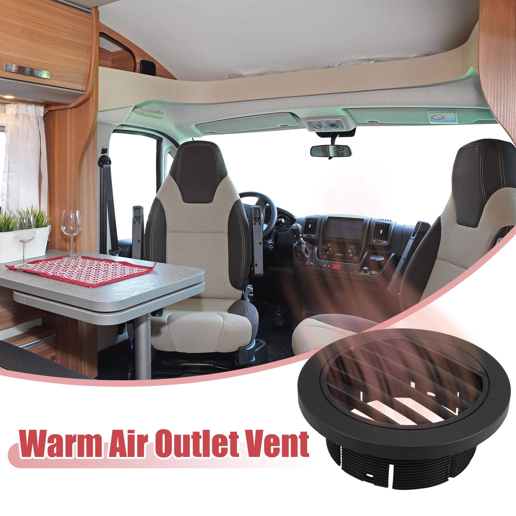 X AUTOHAUX Raccord Coudé 50 Mm Tuyau Chauffage Voiture – Sortie Air Chaud Plastique Noir