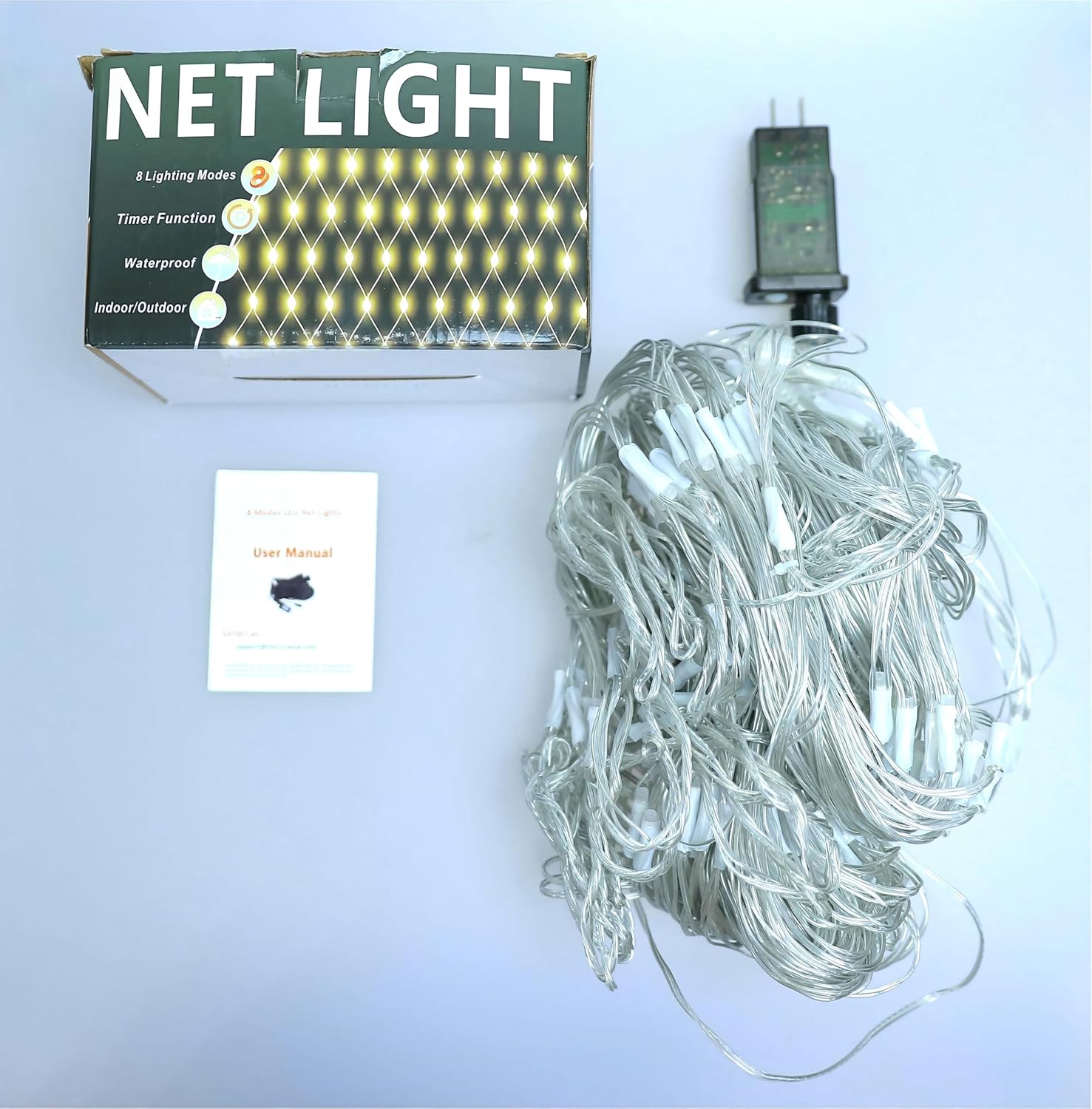 LitHome 21ft x 5ft Christmas Net Lights, 360 LED Mesh Fairy String Lights with 8 Modes, Connectable Plug in Waterproof Mesh Lights for Bushes,Trees,Yard,Patio,Garden Decorations(Multicolor)