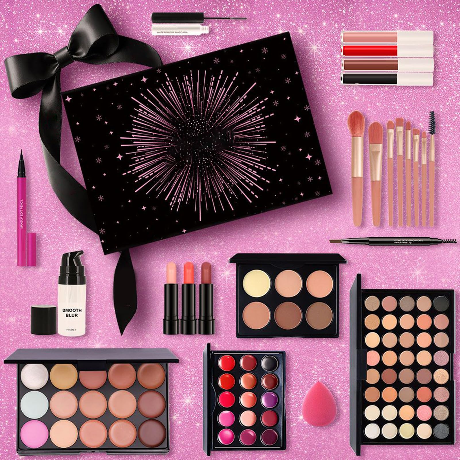 Set Di Trucco,Bellezza Palette di Ombretti Rossetto Pennello,Set Completo | di Trucco per Donne | Per Ragazze Adolescenti Principianti Compleanno Natale Moglie Festa Della Mamma Casa Salone