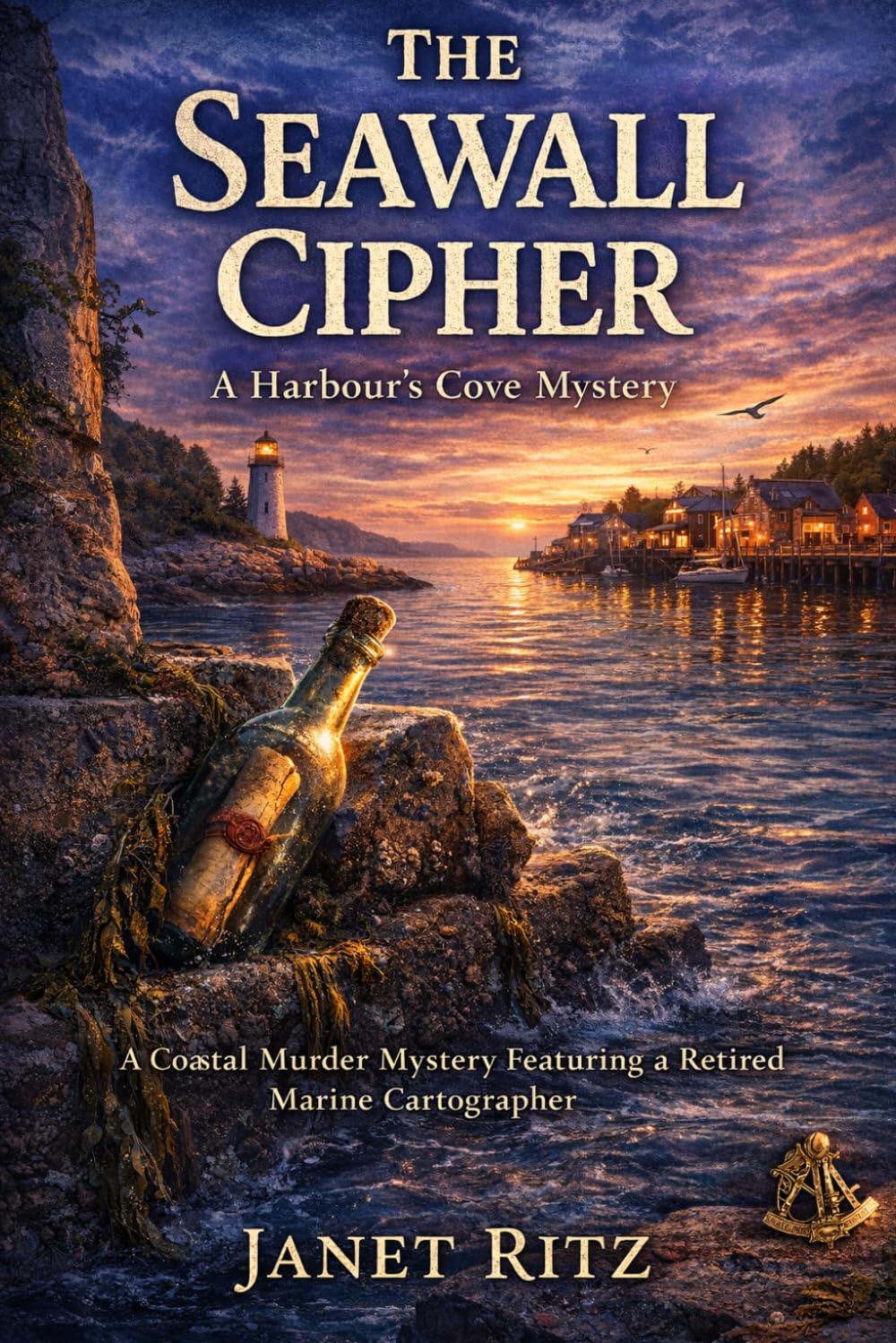 The Seawall Cipher: A Coastal Small-Town Murder Mystery Featuring a Retired Marine Cartographer and a Century-Old Shipwreck Secret (A Harbour’s Cove Mystery)
