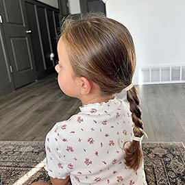 200 Pack Hair Ties BEoffer Kids Baby Toddlers Girls Elastics Hair Bands No Damage Beige Small Rubber Bands Ponytail Pigtails Holders Not Harm to Hair