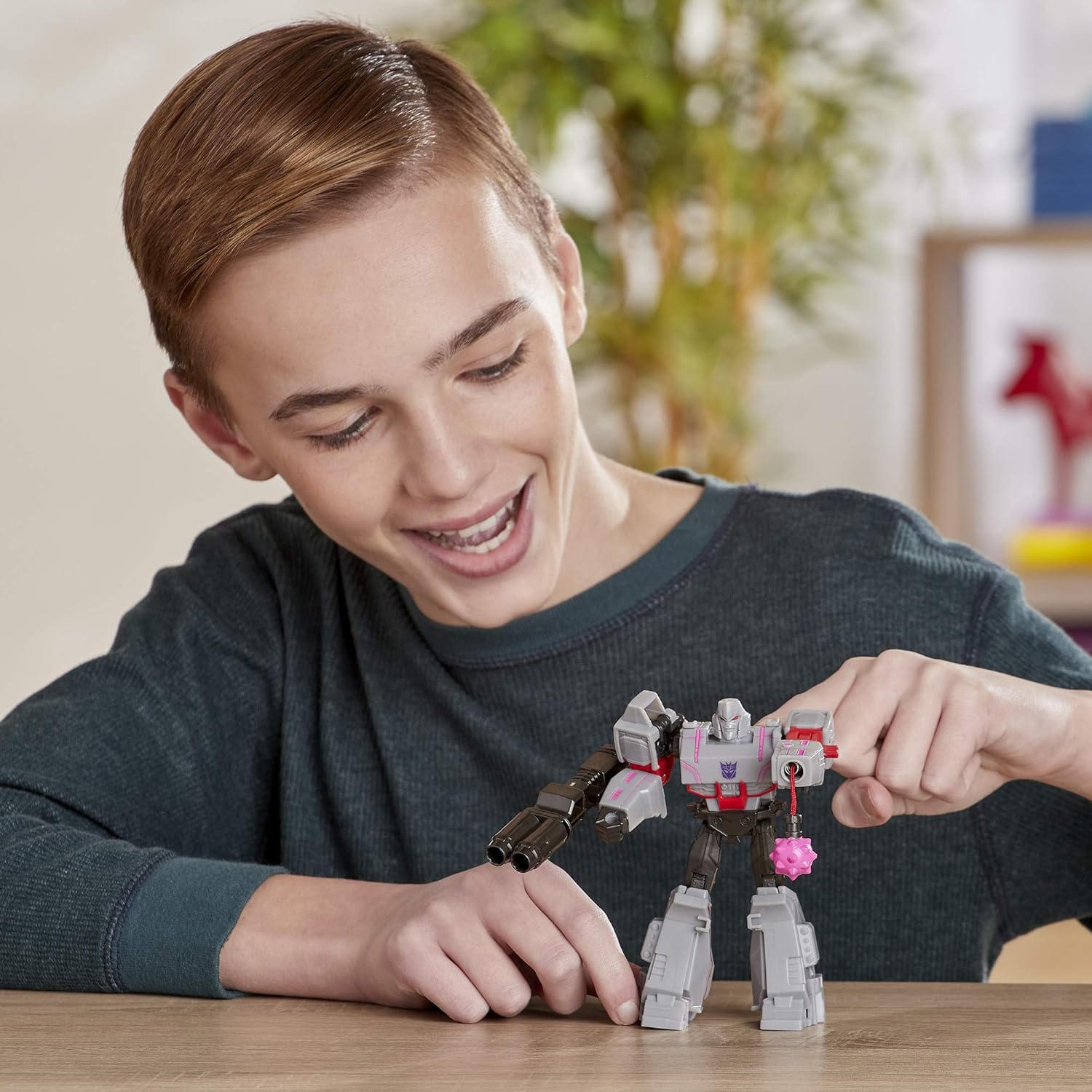 Transformers Bumblebee Cyberverse Adventures Action Attackers Warrior Class Megatron Action Figure, Fusion Mace Move, 5.4-inch