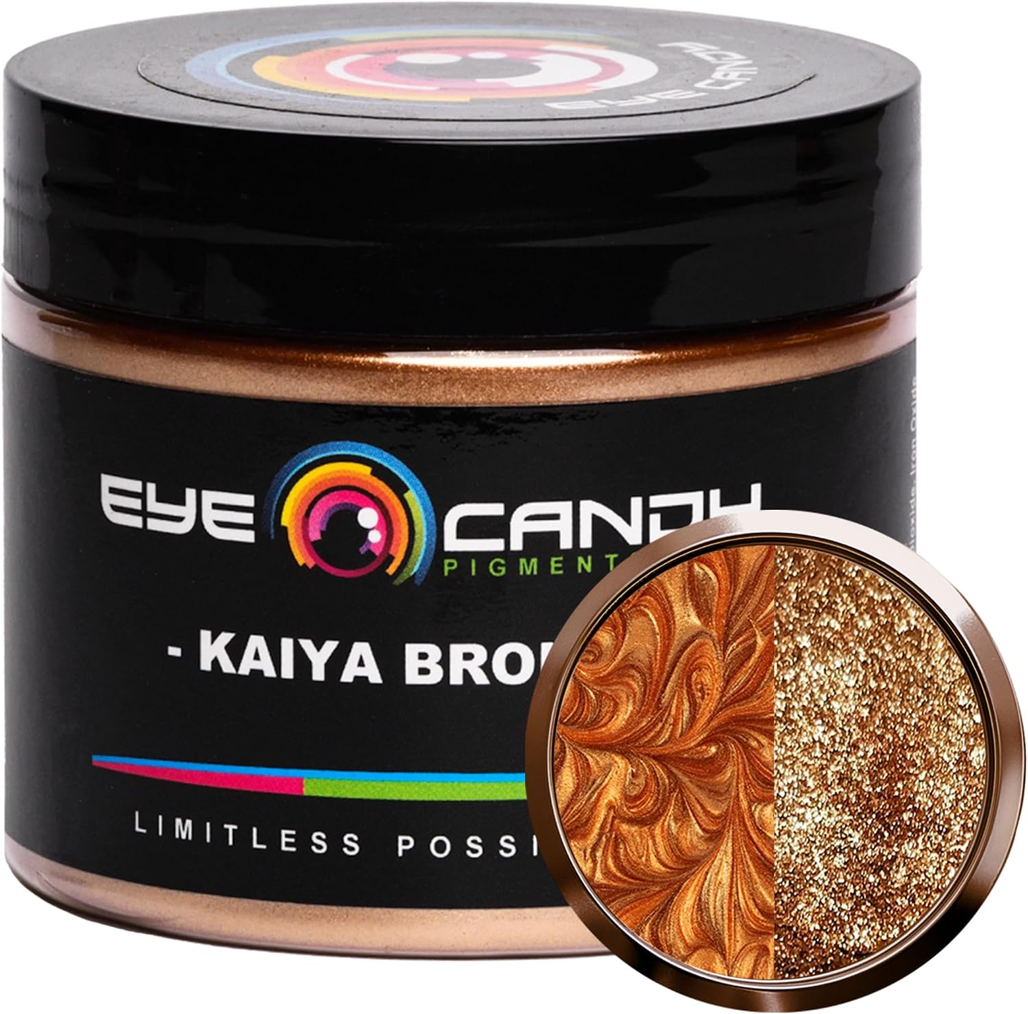 Eye Candy Premium Mica Powder Pigment Kaiya Bronze (50g) Multipurpose DIY Arts and Crafts Additive | Woodworking, Epoxy, Resin, Natural Bath Bombs, Paint, Soap, Nail Polish (Kaiya Bronze, 50G)