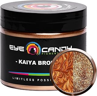 Eye Candy Premium Mica Powder Pigment Kaiya Bronze (50g) Multipurpose DIY Arts and Crafts Additive | Woodworking, Epoxy, Resin, Natural Bath Bombs, Paint, Soap, Nail Polish (Kaiya Bronze, 50G)