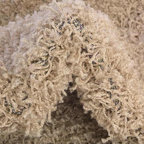 Miniatura 6 de Rugs.com - Alfombra de la colección Über Cozy Solid Shag  Alfombra de pasillo de 6 pies, color gris pardo, perfecta para pasillos, entradas