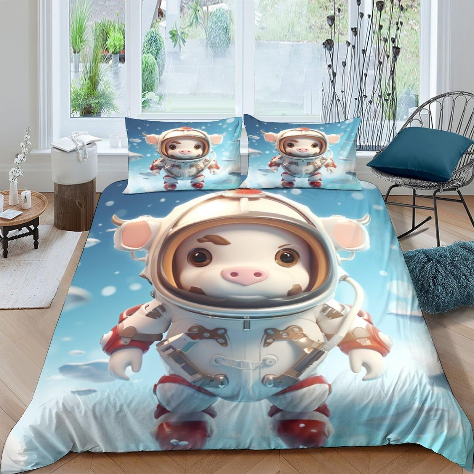 Parure de lit hypoallergénique contre les allergies nocturnes pour grand lit King Size