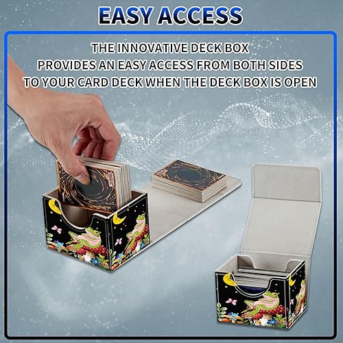 Miniatura 4 de MTG Commander - Caja de cartas intercambiables, más de 100 tarjetas con funda con funda de piel sintética, caja de almacenamiento de tarjetas