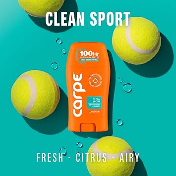 Carpe Underarm Deodorant Antiperspirant - Extra Strength Men's Antiperspirant with 100 Hour Sweat Control - Deodorant for Men - Helps Eliminate Odor - Clean Sport Scent - 2 Pack