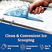 Vista 6 de San Jamar SI9500 Policarbonato Saf-T-Scoop solamente, 64oz a 86oz, para máquina de hielo, azul