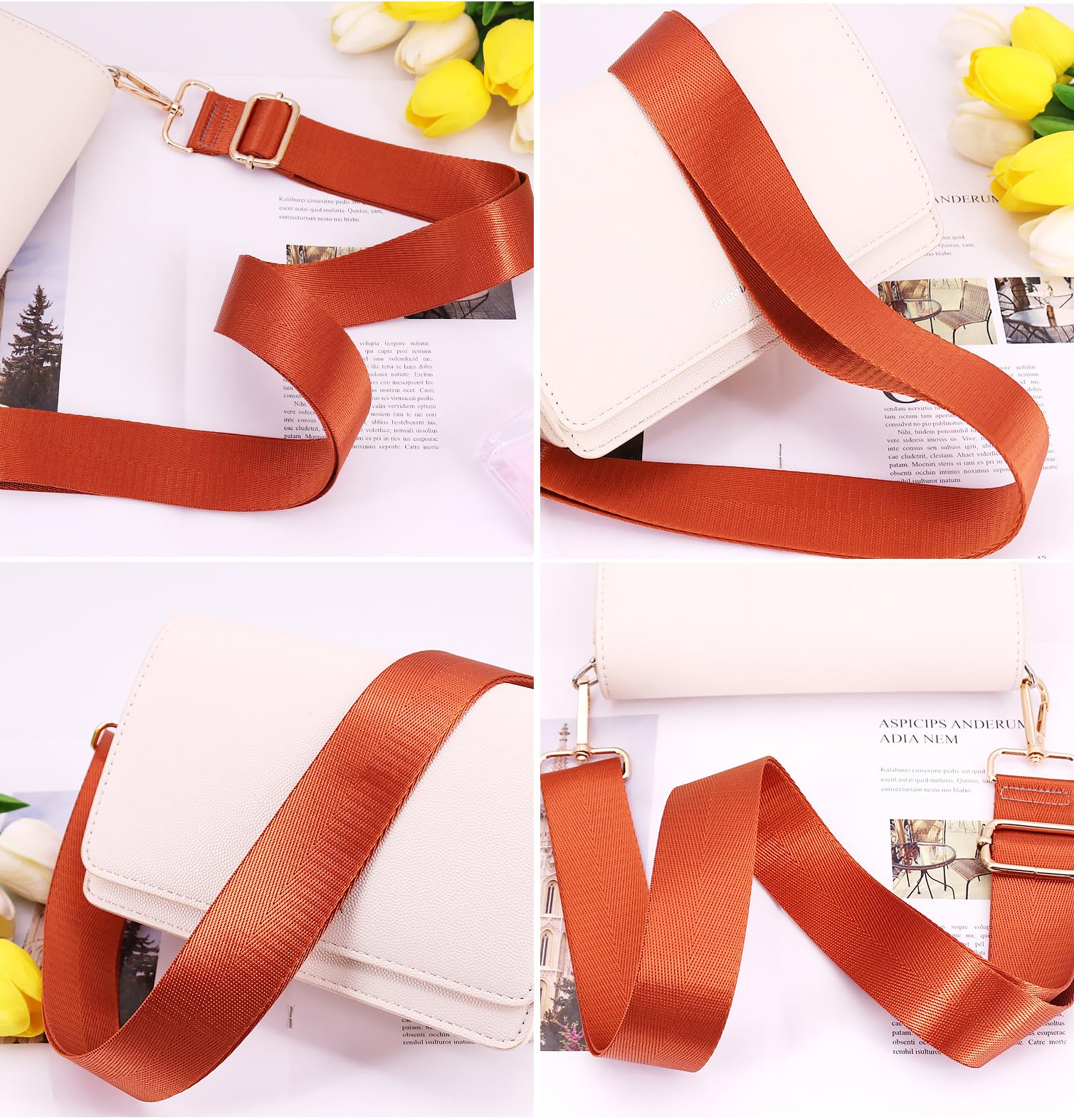 Wambere Large Sangle Pour Sac à Bandoulière, Bandoulière Réglable De 5